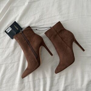 Forever 21 Faux Suede Stiletto Booties, Sz 6